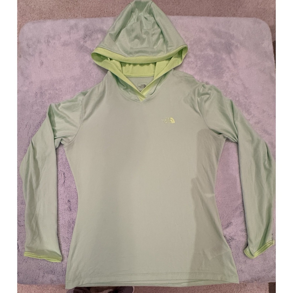 The North Face Women's Medium Hoodie Lightweight Pullover Green Activewear